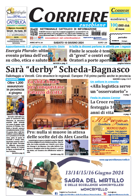 Prima pagina Corriere eusebiano