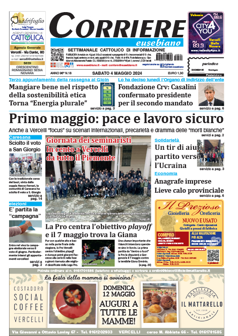 Prima pagina Corriere eusebiano